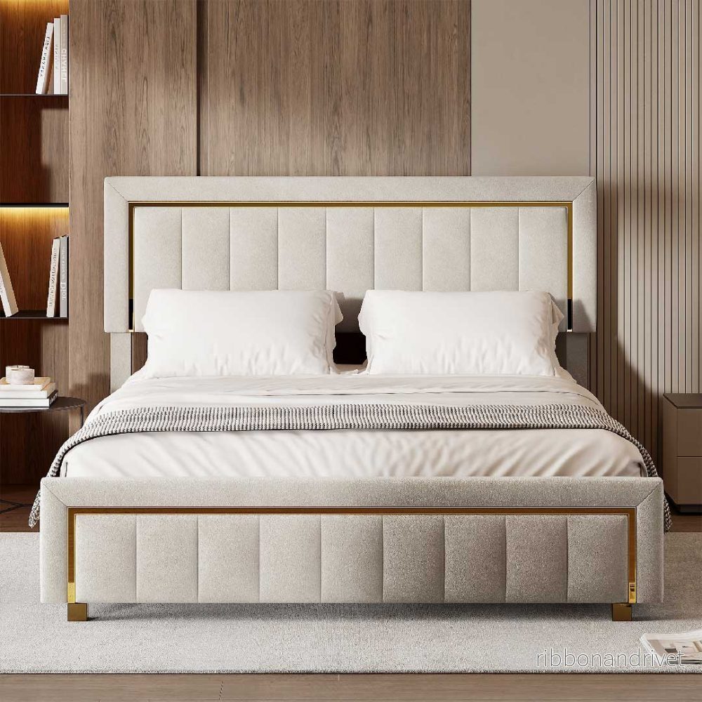 Yelenaro klädd säng med förvaring – sammetssäng 140/160×200 cm Yelenaro klädd säng med förvaring – sammetssäng 140/160×200 cm