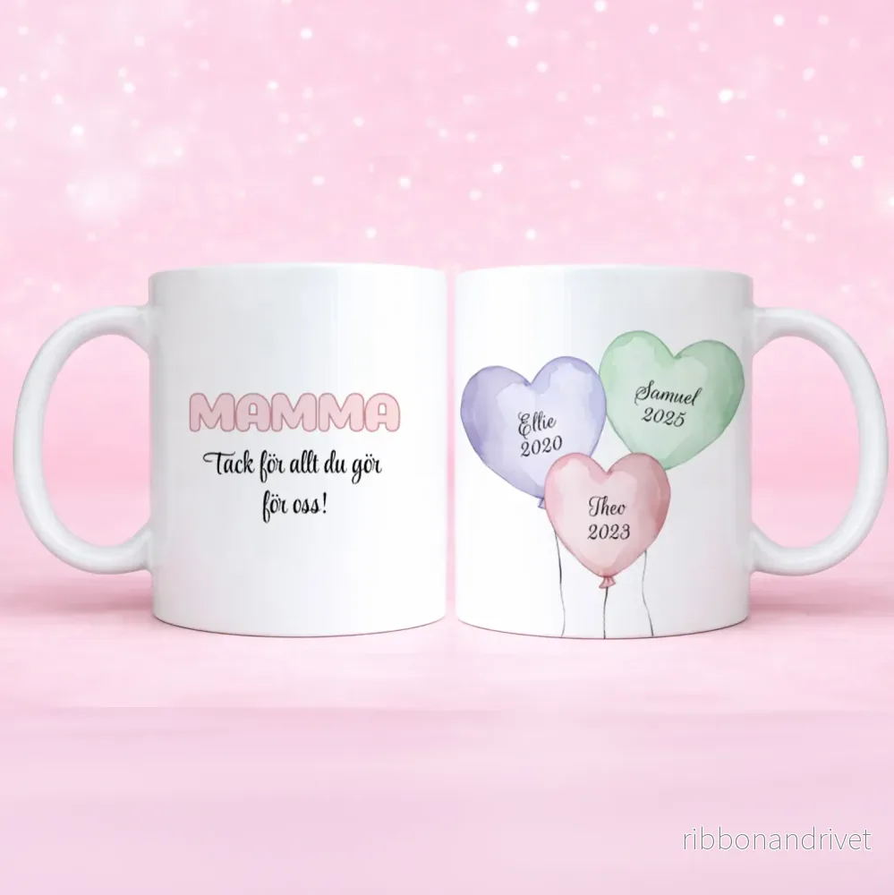 Ballonger | Mamma | Personlig mugg Ballonger | Mamma | Personlig mugg