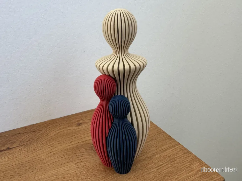 Mors dag-skulptur med 2 barn - Bild 3