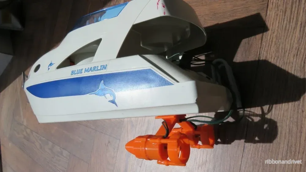 Playmobil-båt: Dubbelmotorpod för fjärrkontroll Playmobil-båt: Dubbelmotorpod för fjärrkontroll