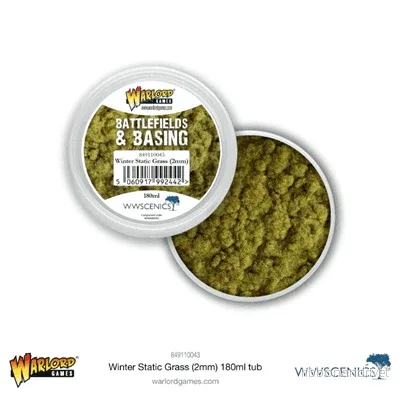 Battlefields & Basing: Vintergräs 2mm Statisk Gräs (180ml)