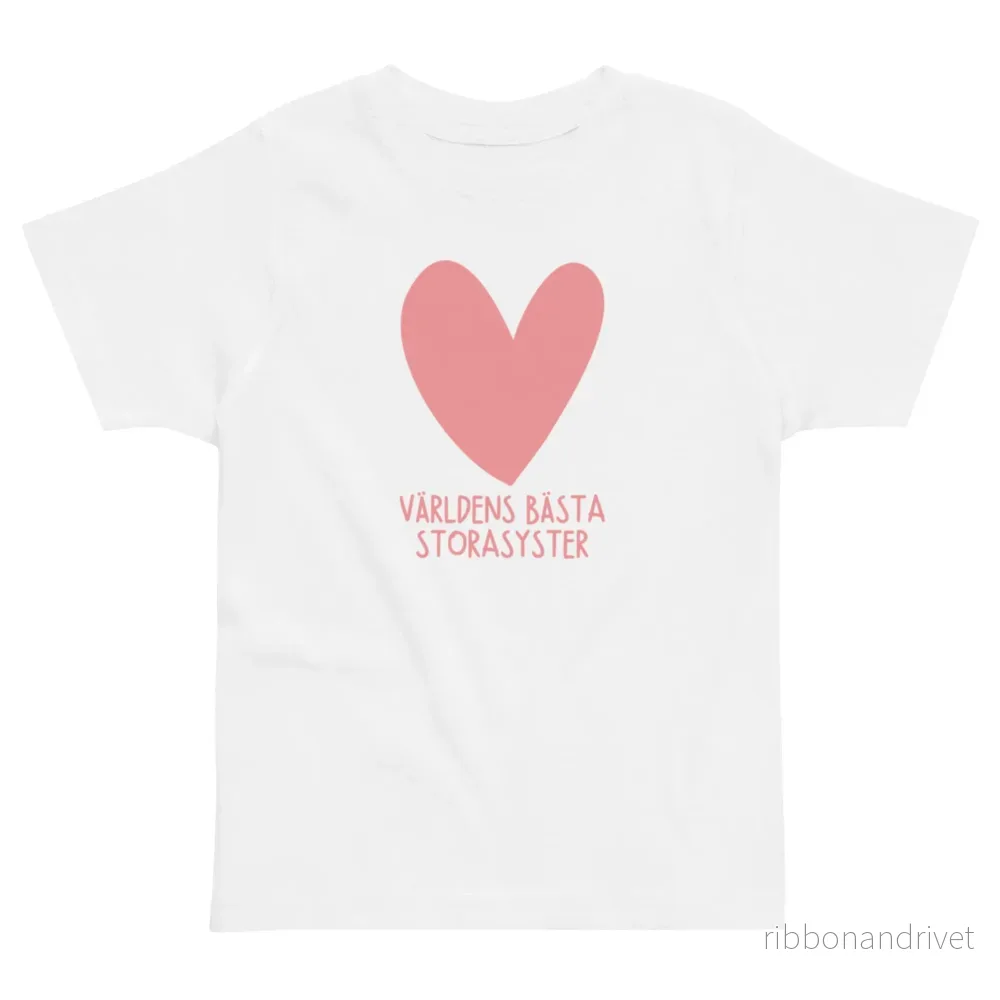 Världens Bästa Storasyster T-shirt - Big Heart - Bild 2