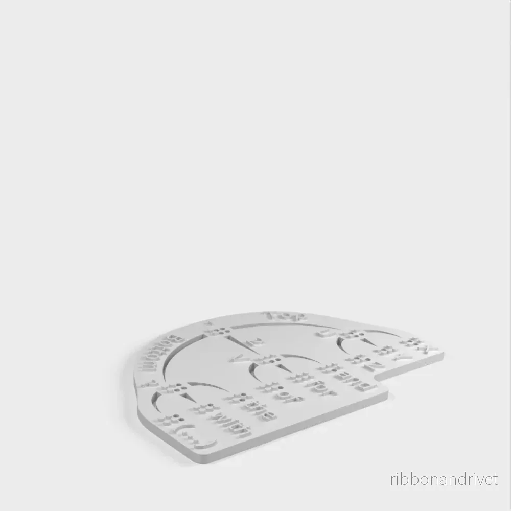 BrailleTree Visio-taktil mnemonisk hjälp för att lära sig punktskrift