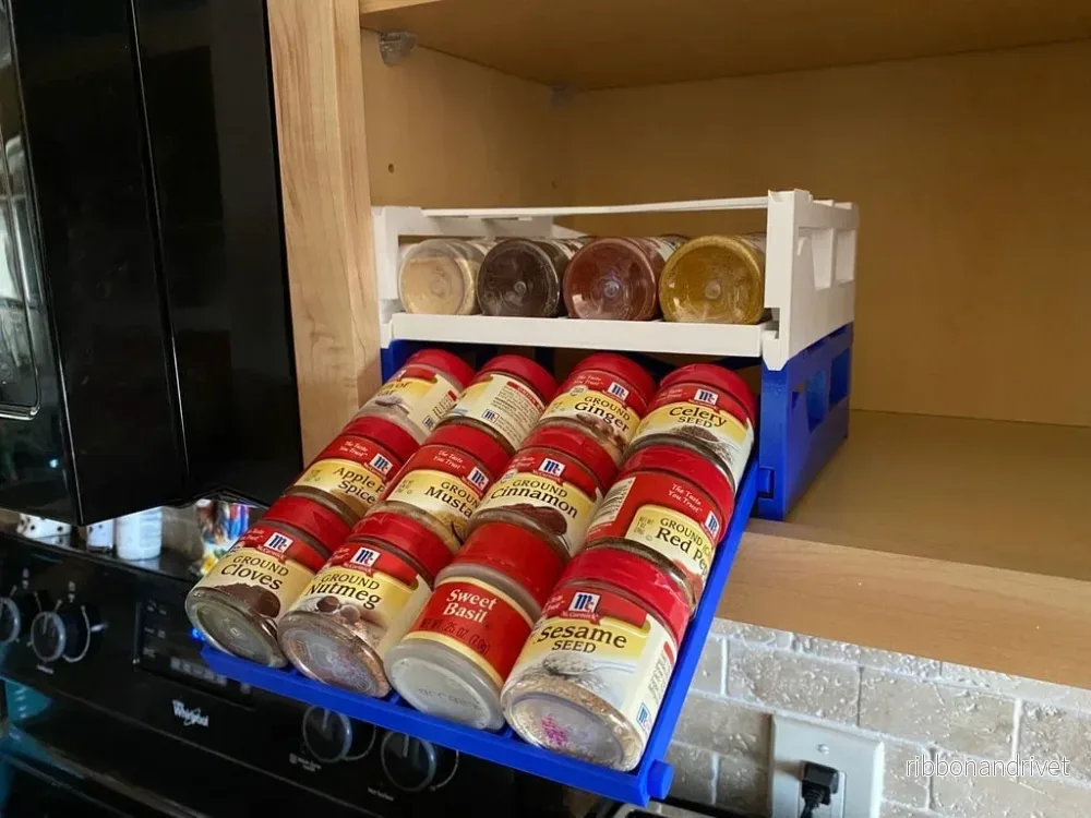 Flexibel stapelbar kryddhylla med utdragbar låda - Bild 2