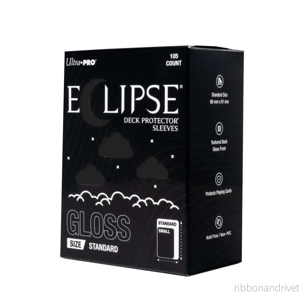 ECLIPSE® Gloss Standard DECK PROTECTOR® Sleeves: Jet Black – 105 st.