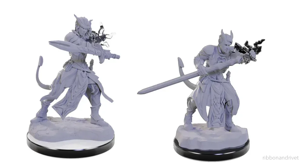 D&D Nolzur's Marvelous Miniatures: Tiefling Warlocks