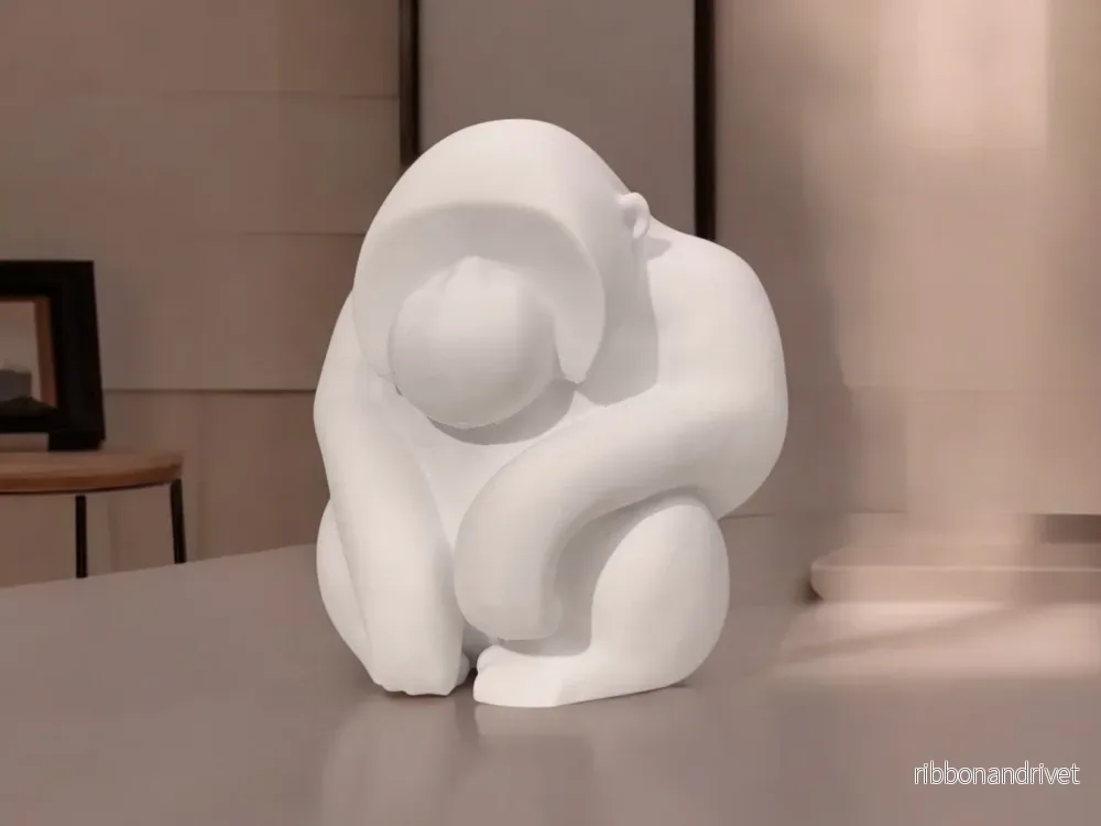 Tankfull Orangutang-skulptur till inredningen - Bild 2