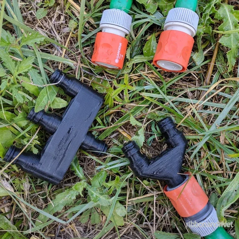 2-vägs & 3-vägs Gardena slangdelare / splitter