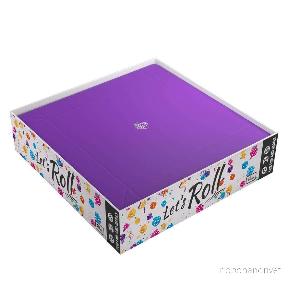 Gamegenic Magnetisk Tärningsbricka Fyrkantig Svart/Lila Gamegenic Magnetisk Tärningsbricka Fyrkantig Svart/Lila