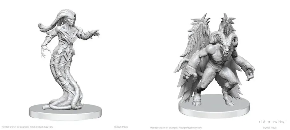 Pathfinder Battles Deep Cuts: Gylou (Handmaiden Devil) & Ferrugon (Rust Devil)