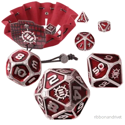 ENHANCE Tabletop RPGs 7pc Metal RPG Dice (Collector’s Edition Red) ENHANCE Tabletop RPGs 7pc Metal RPG Dice (Collector’s Edition Red)