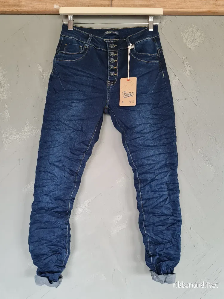 JEANS Knappgylf Mörkblå Toxik JEANS Knappgylf Mörkblå Toxik