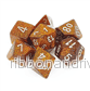 Chessex Glitter Polyhedral 7-Tärningsset - Guld med Silver - Bild 2