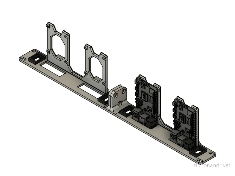 19" Rackfäste för 4 Raspberry Pi Enheter