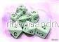 Chessex Opaque Pastel Green/Black Polyhedral 7-Dice Set - Bild 2