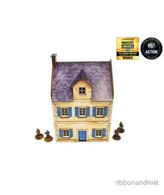 WW2 Normandy Townhouse 3 Prepainted [28mm/1:56]
