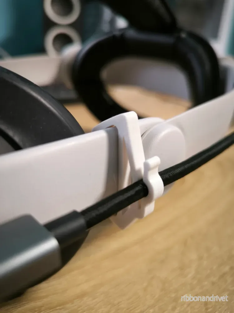 Meta Quest 3 USB-C-kabelhållare för KIWI Comfort-huvudrem - Bild 2