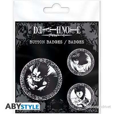 Death Note – Badge Pack – Light, L & Ryuk - Bild 2
