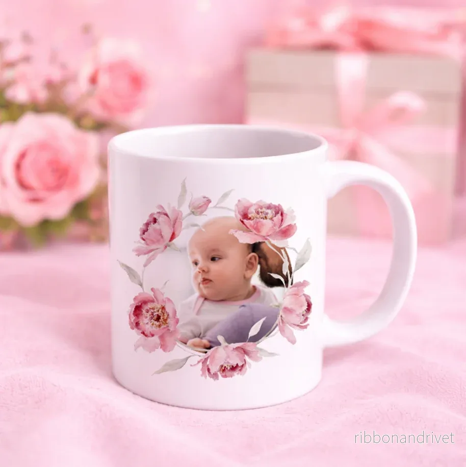 Blomkrans | Personlig fotomugg Blomkrans | Personlig fotomugg