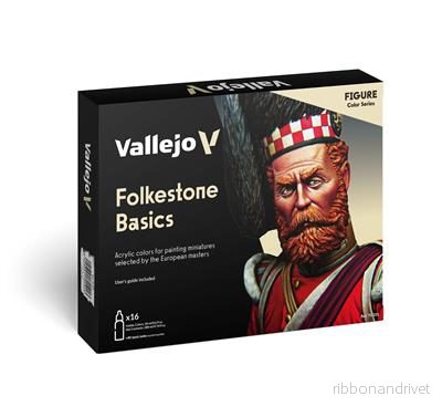 Vallejo - Model Color / Figurer / 16-färgers set - Folkestone Basics 18 ml