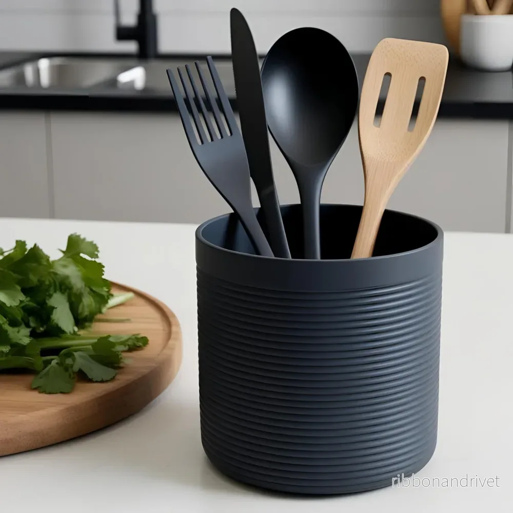 Ribbad köksredskapshållare i modern design