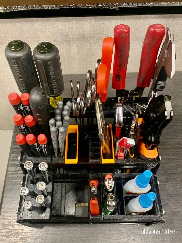 Modulärt 3D-tryckt skrivbordsförvaringsställ - Bild 3