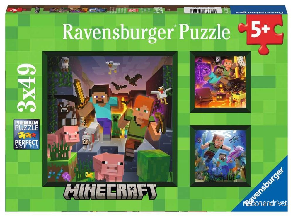 Ravensburger Puzzle Minecraft Biomes 3 x 49 bitar