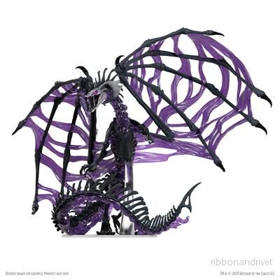 D&D Icons of the Realms: Black Dracolich Boxed Miniature - Bild 2