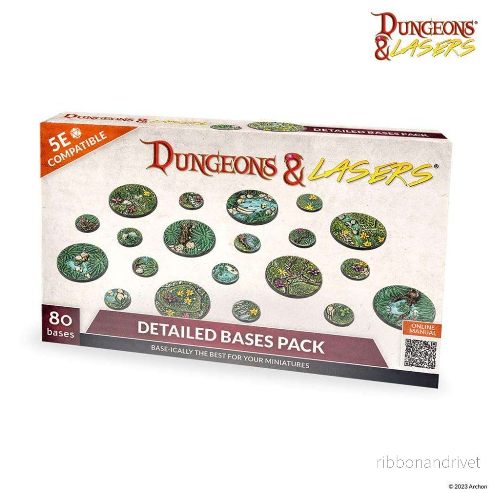 Dungeons & Lasers - Detaljerade Baser Pack - EN
