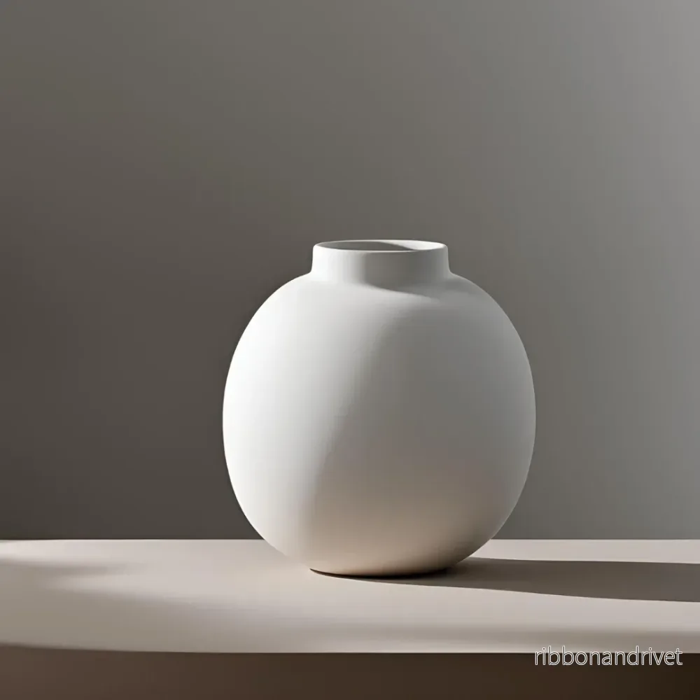 Elegant rund vas i minimalistisk design