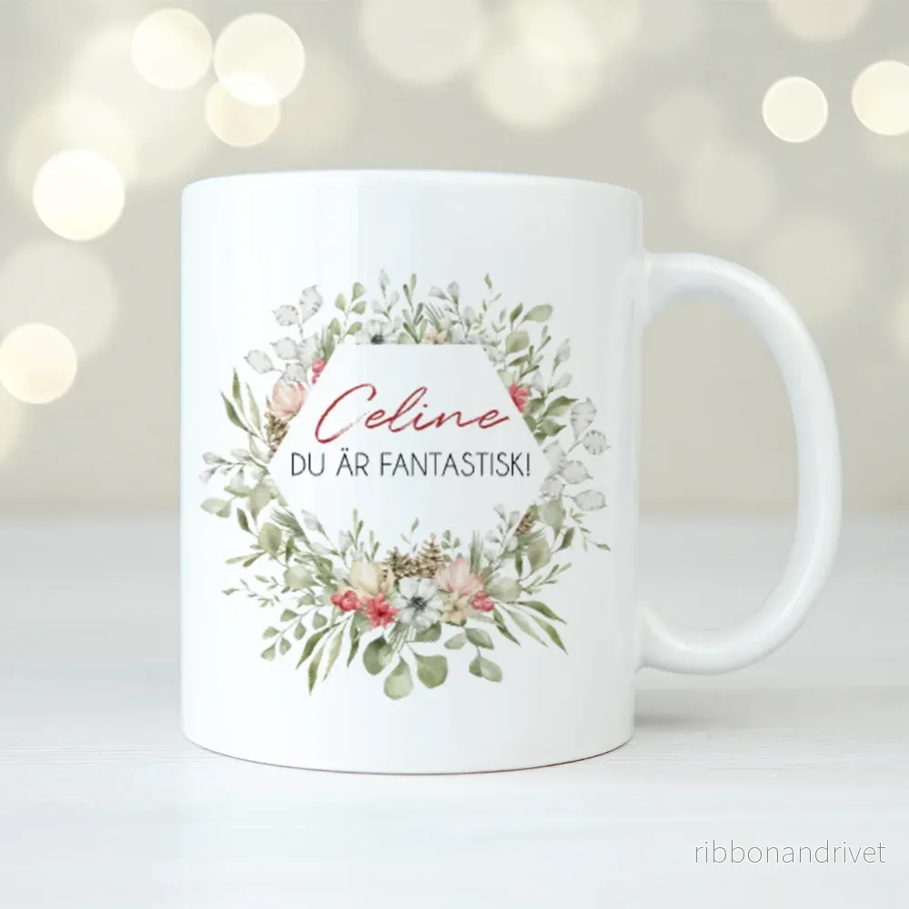 Blommig | Personlig mugg Blommig | Personlig mugg