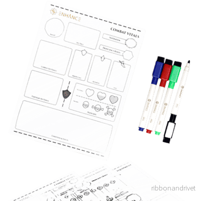Acrylic Karaktärsblad för Dungeons and Dragons 5e