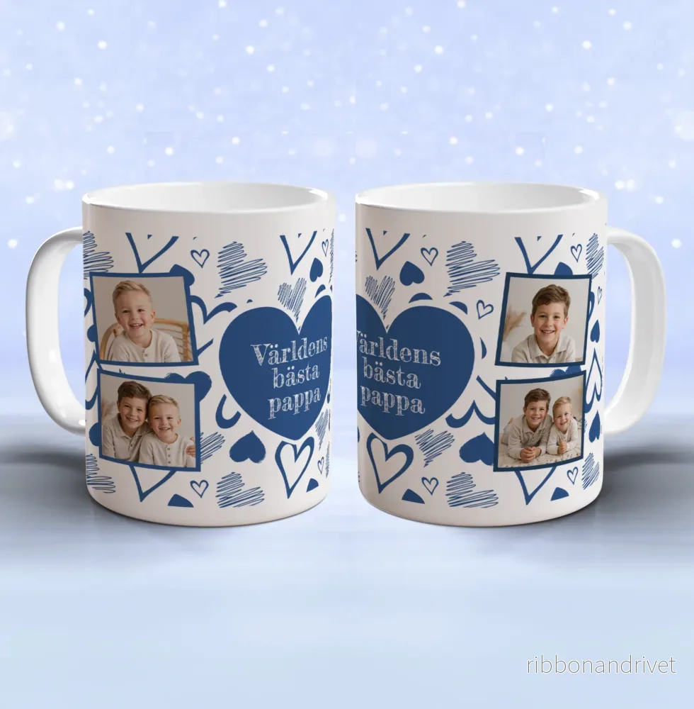 4 foton & text | Personlig mugg - Bild 2