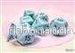 Chessex Opaque Pastel Blue/Black Polyhedral 7-Dice Set - Bild 2