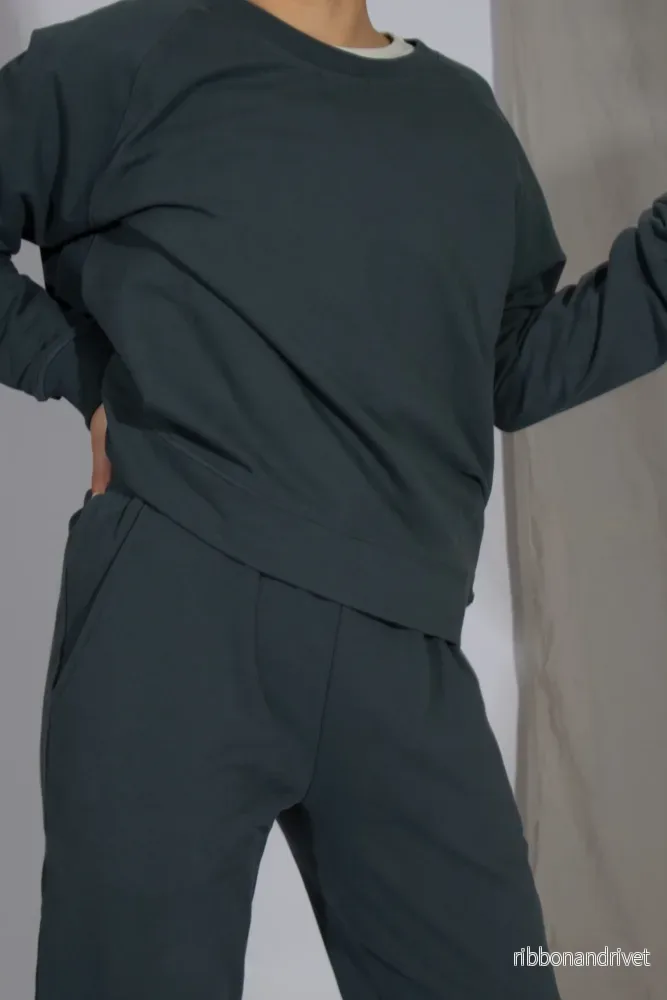 Asha Sweatshirt - Petrol Grey - Bild 3