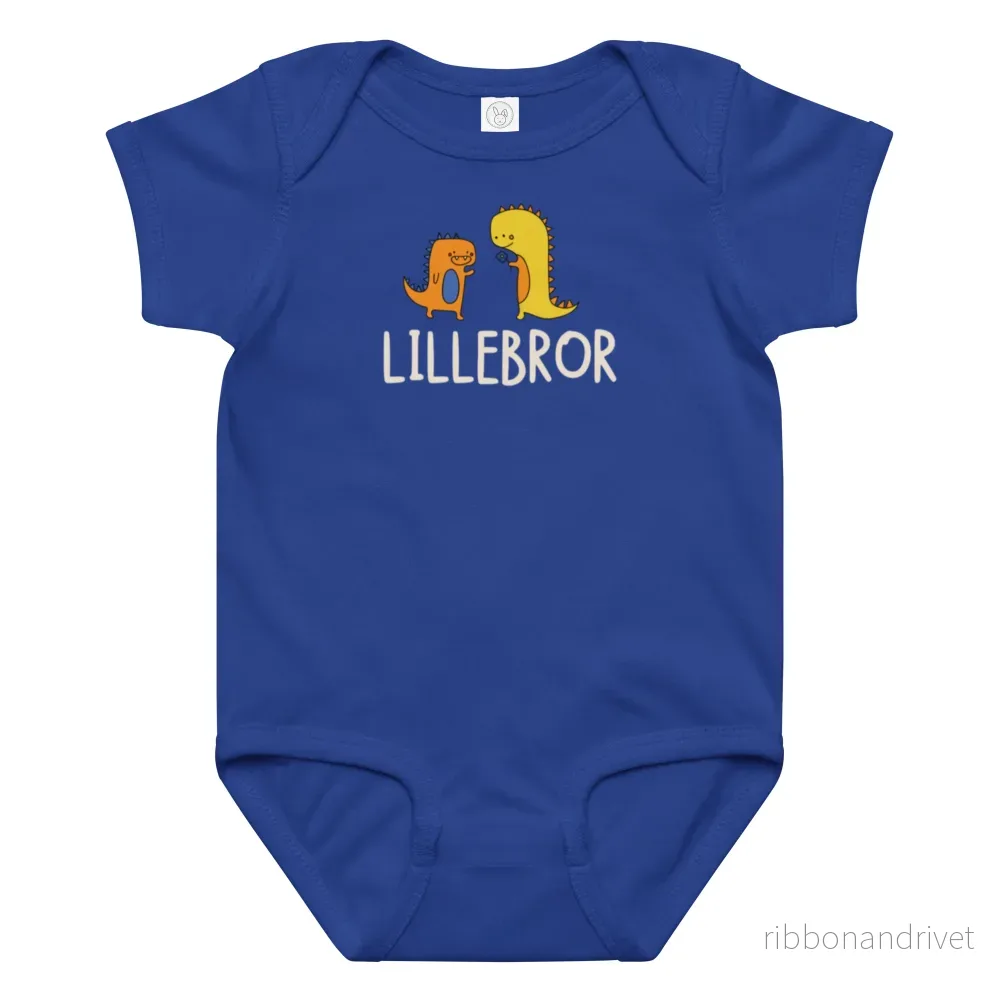Lillebror Body – Dino (vit text) Lillebror Body – Dino (vit text)