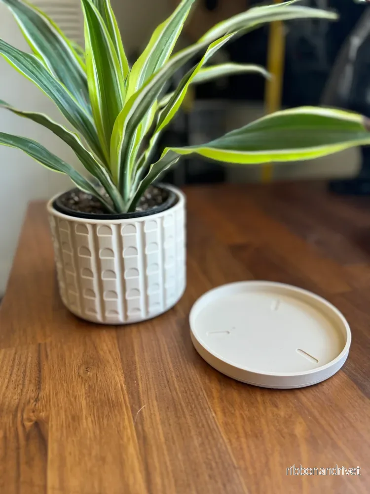 Mid Century Modern Planterkruka med droppbricka - Bild 2