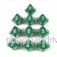 Chessex Opaque Polyhedral Ten d10 Set - Grön/Vit