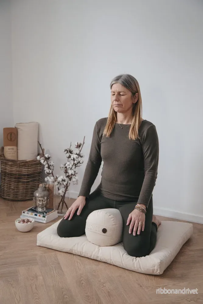 Calm Organic cotton Yoga Bolster - Natural - Bild 3