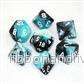 Chessex Gemini Polyhedral 7-Die Set - Black-Shell med Vit - Bild 2