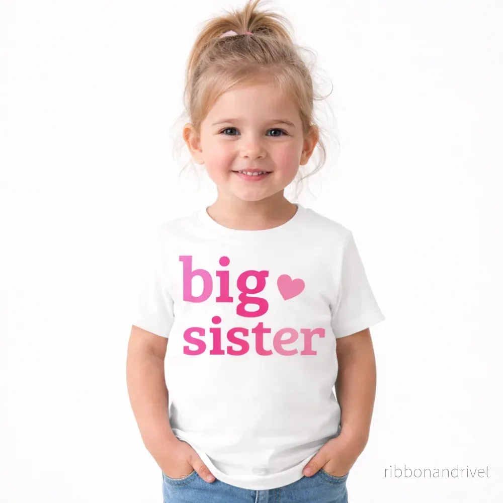Big Sister – Rosa t-shirt Big Sister – Rosa t-shirt