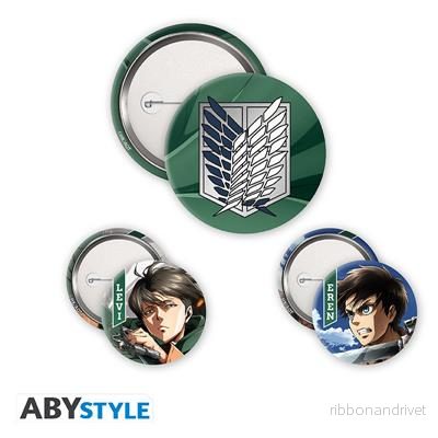 ATTACK ON TITAN – Badges Pack – Eren & Levi ATTACK ON TITAN – Badges Pack – Eren & Levi
