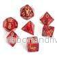 Chessex Scarab 7-Die Set – Scarlet med guld Chessex Scarab 7-Die Set – Scarlet med guld