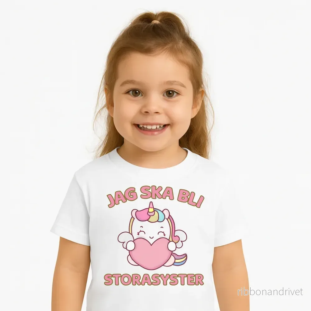 Jag ska bli storasyster T-shirt – Unicorn Jag ska bli storasyster T-shirt – Unicorn
