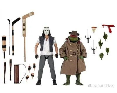 Teenage Mutant Ninja Turtles – Casey Jones & Raphael i Förklädnad 2-pack Actionfigurer 18cm - Bild 2