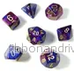 Chessex Gemini Polyhedral 7-Die Set - Blå-Lila med Guld - Bild 2