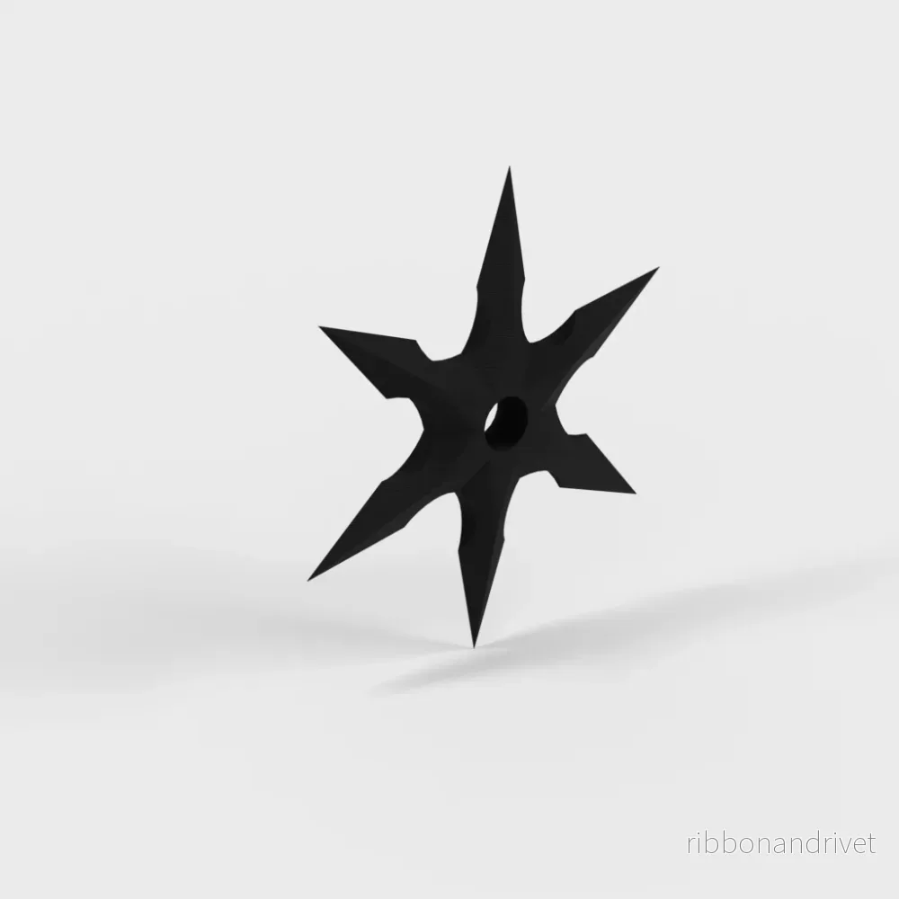 Klassisk dekorativ shuriken kastkniv för utställning - Bild 2