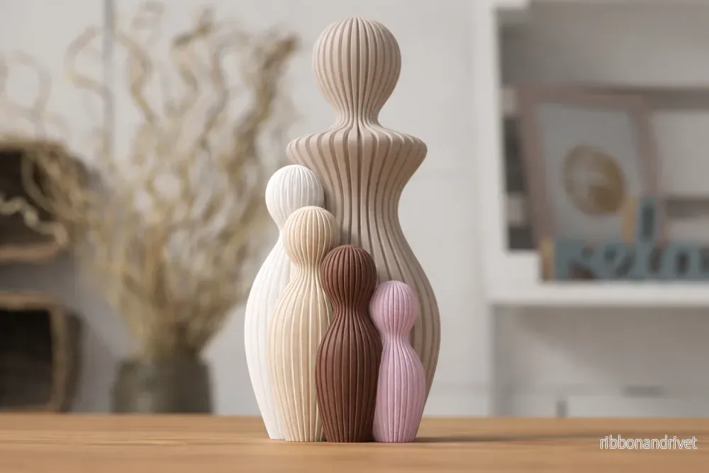 Mors dag-skulptur med 4 barn - Bild 2