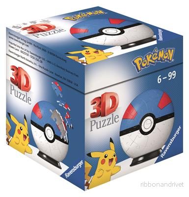 Ravensburger 3D Puzzle-Ball - Pokémon Pokéballs - Superball 54 delar - Bild 2