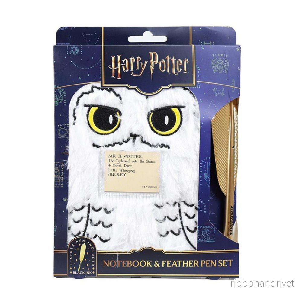 Harry Potter – Anteckningsbok & fjäderpenna-set – Hedwig Harry Potter – Anteckningsbok & fjäderpenna-set – Hedwig